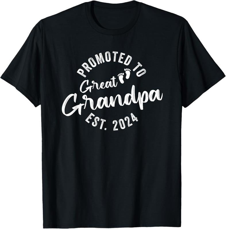 100% Cotton Promoted To Great Grandpa 2024 T-Shirt