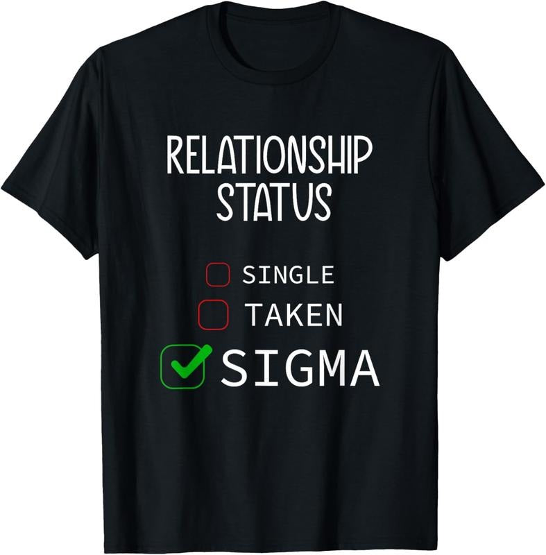 100% Cotton Single Taken Sigma Funny Valentine's Day 2024 T-Shirt