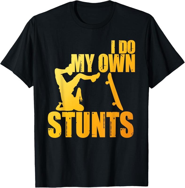 100% Cotton Skateboard Art For Men Women Skateboard Skateboarding T-Shirt