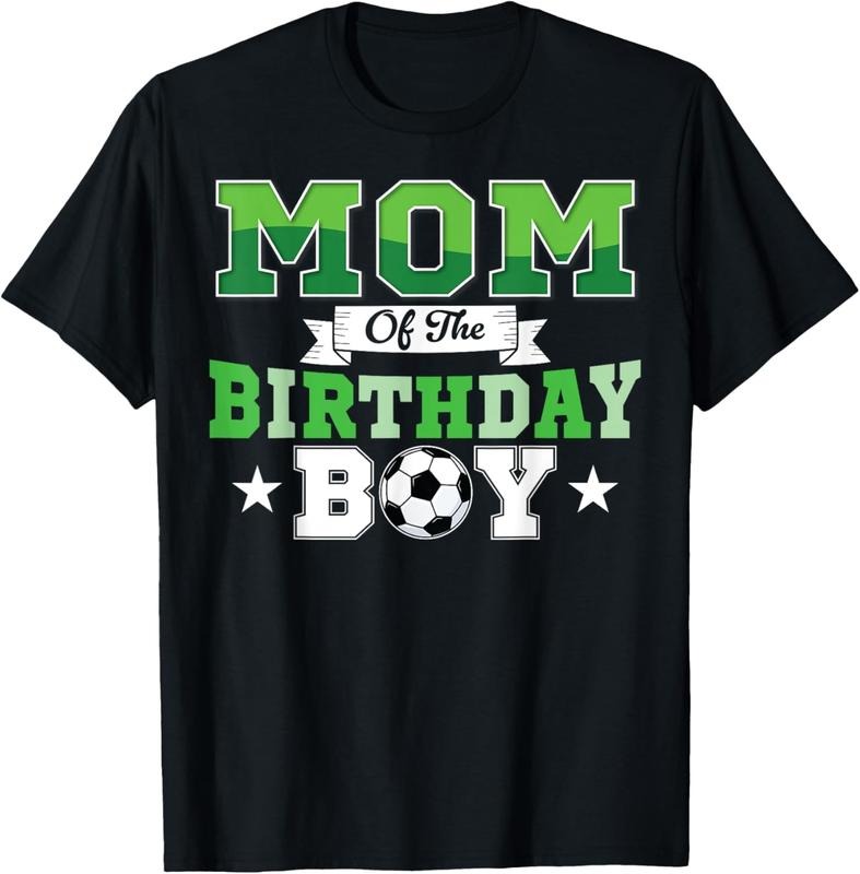 100% Cotton Soccer Mom Birthday Boys Party Family Matching T-Shirt