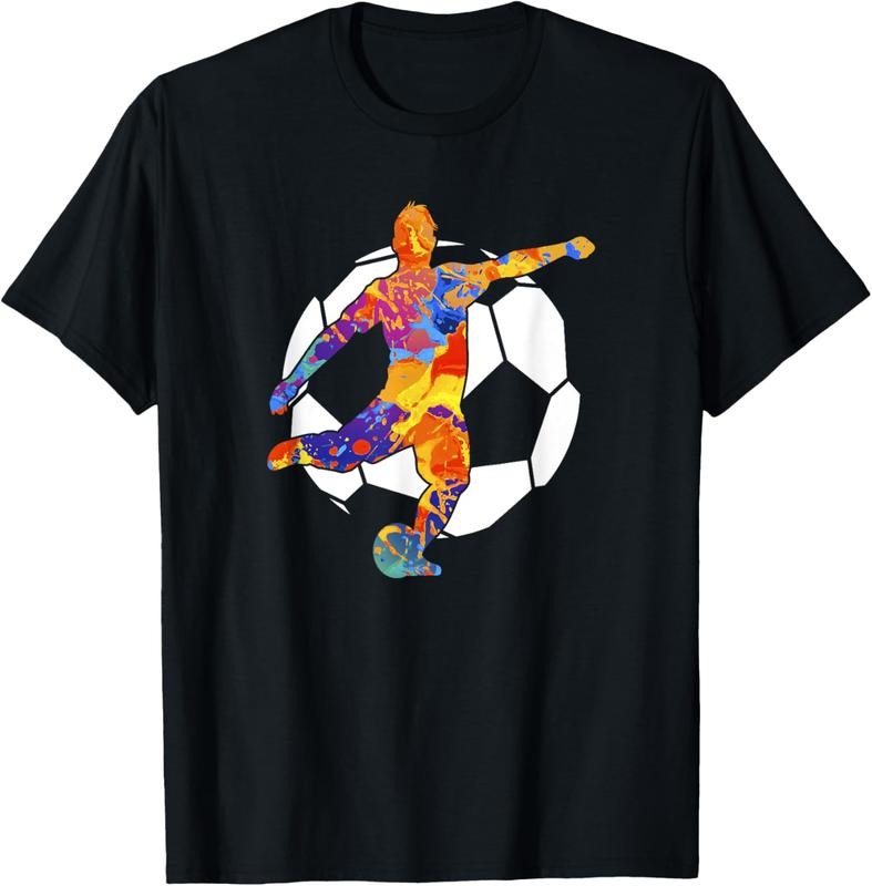 100% Cotton Soccer Player Sports Graphic - Soccer Graphic T-Shirt