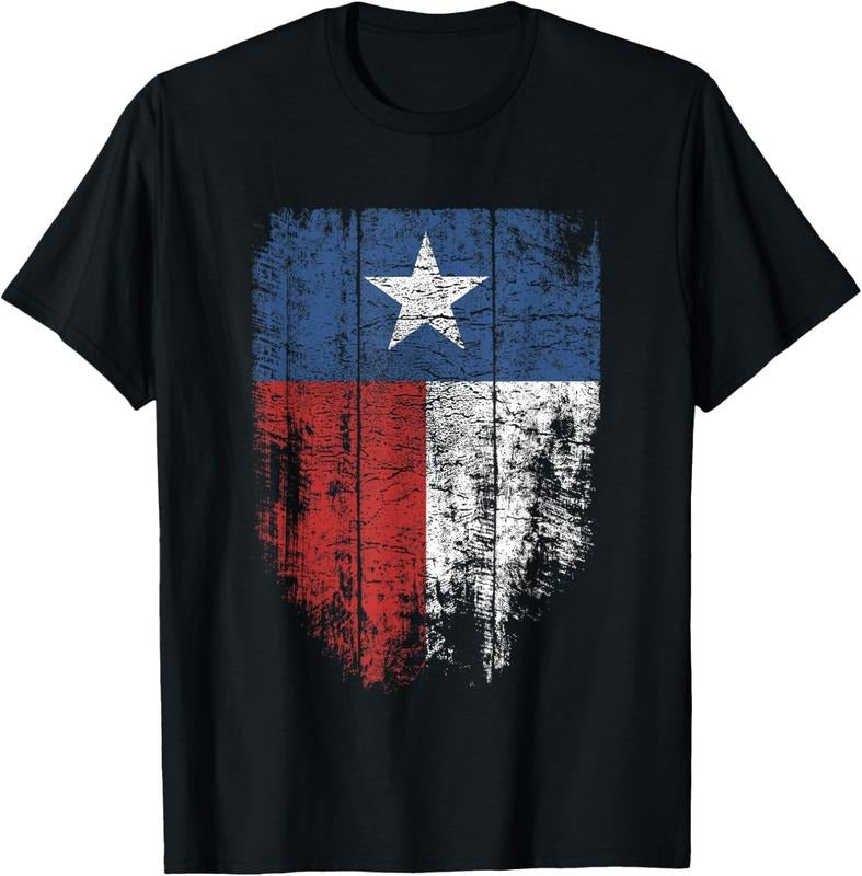 100% Cotton Texas T shirt Women Men | Distressed Texas State Flag T-Shirt