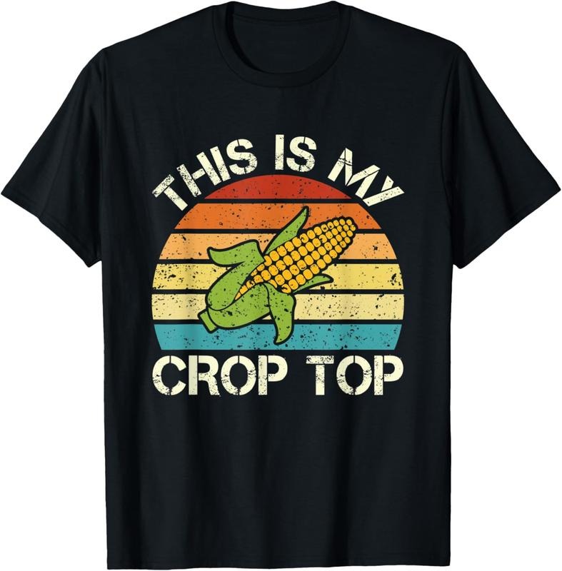 100% Cotton This Is My Crop Top Sweet Corn Funny Farmer Corn Lover T-Shirt