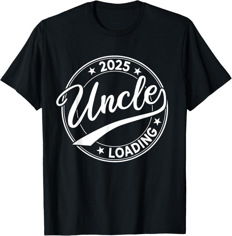 100% Cotton Uncle 2025 Loading Soon to be Uncle Est. 2025 T-Shirt