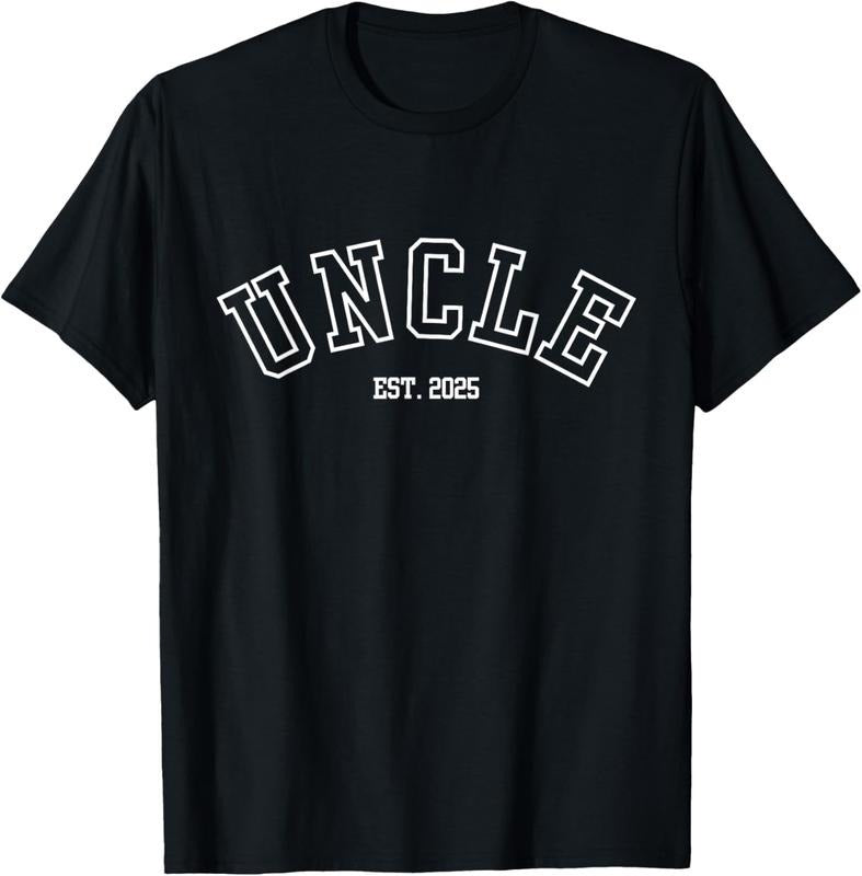 100% Cotton Uncle Est. 2025 New Uncle Announcement T-Shirt