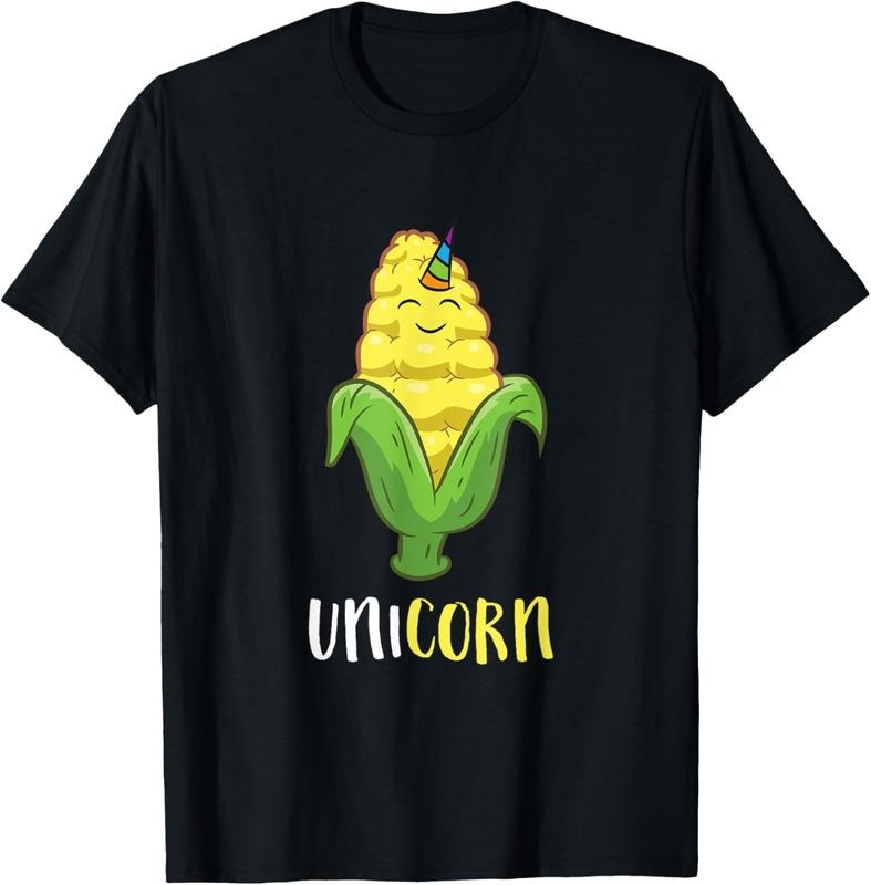 100% Cotton Uni Corn Unicorn Corn Lovers Corn Farmer T-Shirt