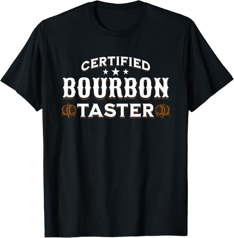 100% Cotton Vintage Certified Bourbon Taster for Whiskey Fan T-Shirt