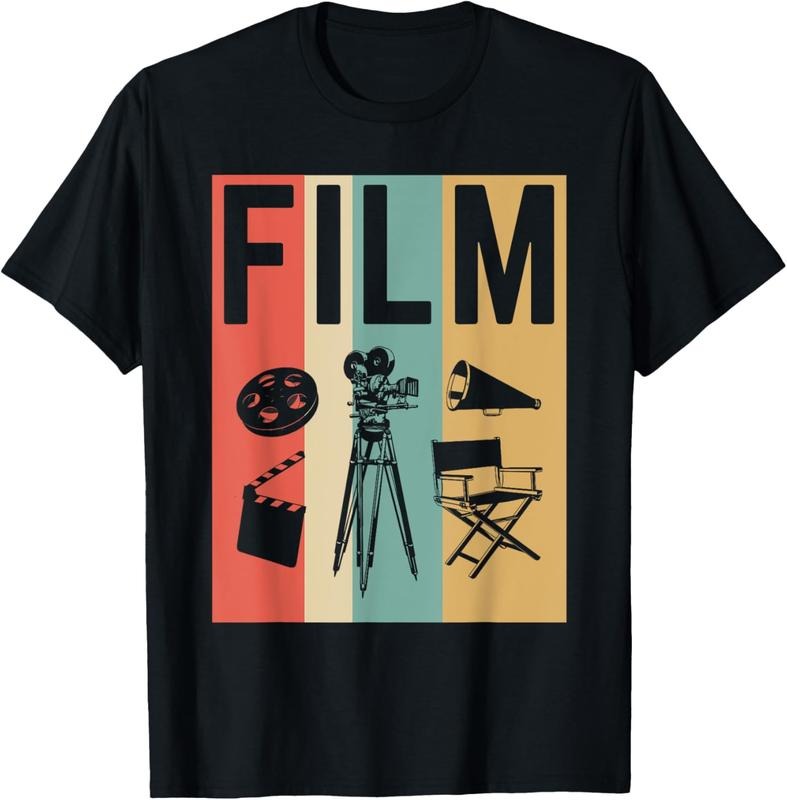 100% Cotton Vintage Film Cinema Shirt, Retro Movie Maker Tee Gift T-Shirt
