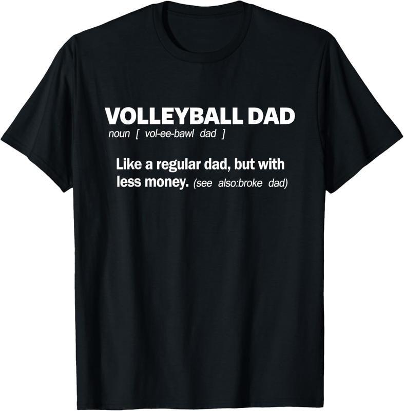 100% Cotton Volleyball Dad for Men Funny Definition Father of Players T-Shirt