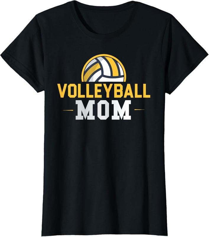 100% Cotton Volleyball Mom Gift Funny Sports Mom Mothers Day T-Shirt