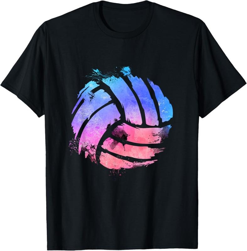100% Cotton Watercolor Volleyball Lover - Beach Volleyball Player T-Shirt