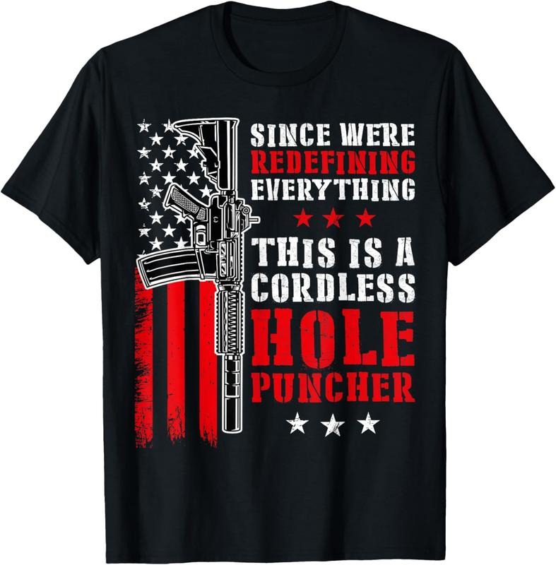 100% Cotton We redefine everything and this is a wireless hole punch T-Shirt