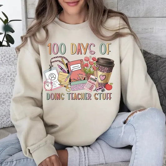100 Days of School Shirt, 100 Days of Doing Teacher Things Shirt, Happy 100 Days Of School Shirt, 100 Days Celebration Shirt, Teacher Gift, Funny Teacher, Hodie and Sweater, T-Shirt