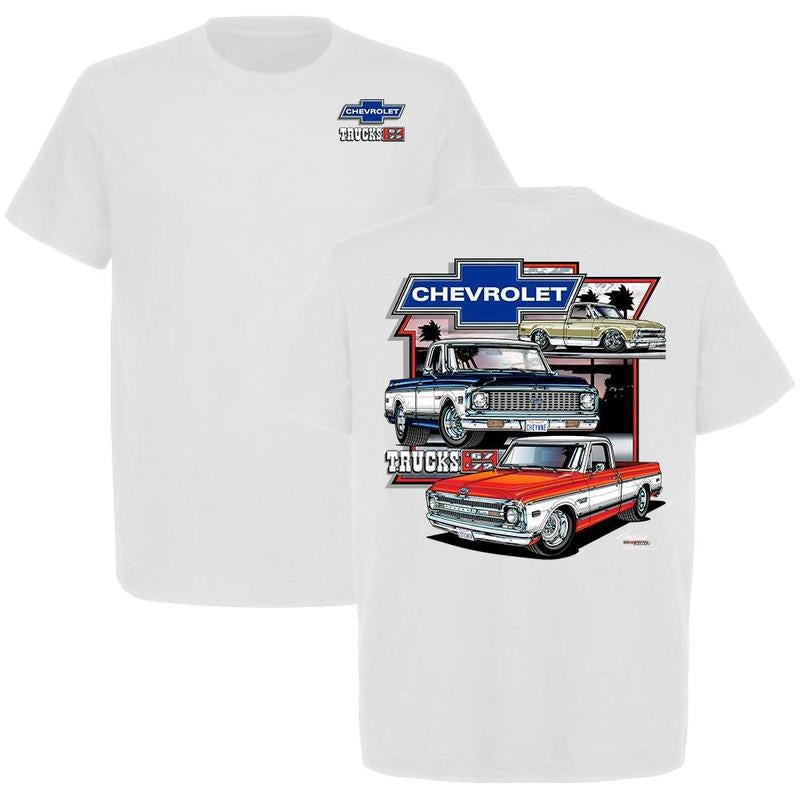 1967 - 1972 Chevy Trucks T-shirt Menswear Chevy Gang Shirt Vintage Graphic Tee For Car Enthusiast, Menswear Car Parts Short Sleeve