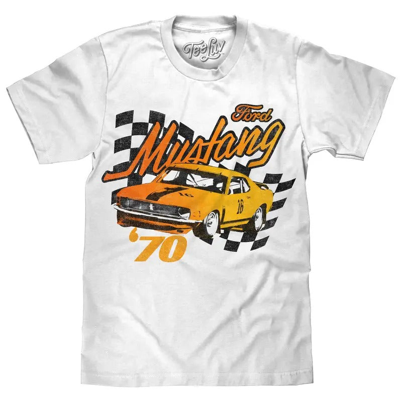 1970 Ford Mustang T-Shirt - White