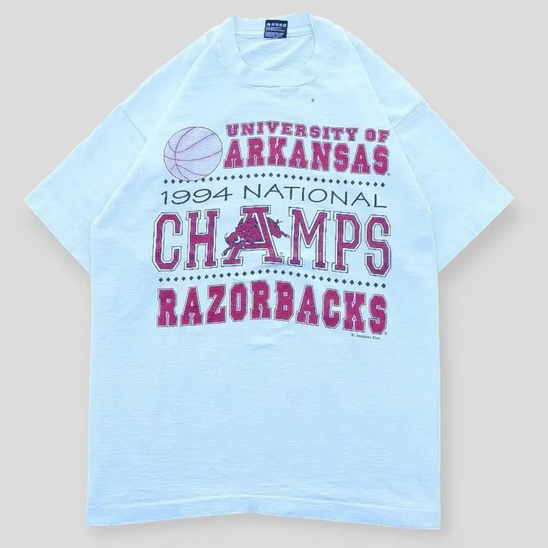 1994 University Of Arkansas National Camps Tee Top Menswear Streetwear