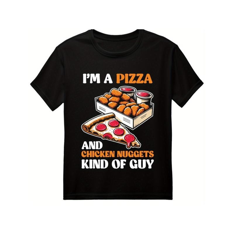 1pc Soft Cotton Black Christmas Boys Funny Print Design T-Shirt, Machine Washable, Slightly Stretchable, Best Gift for Boys Made in USA