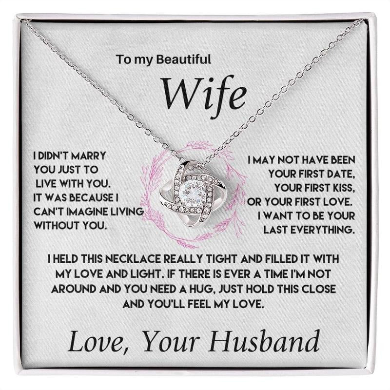 1st Anniversary Gift For Wife, 10 Year Anniversary Gift For Wife, To My Soulmate Necklace, Gift From Husband To Wife, Love Necklace With Message Card, Gift For Wife, Necklace With Gift Box, Gifts For Valentines Day