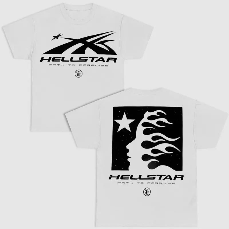 2 Side Different Design Funny Print Graphic Cotton T-Shirt