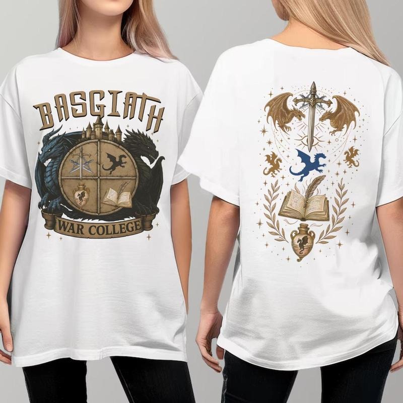 2 Side, Fourth Wing Basgiath War College Shirt Dragon Rider Fantasy Merch Violet Sorrengail Xaden Riorson Bookish Gift for