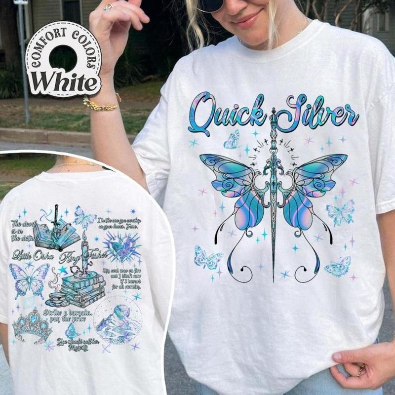 2 Side, Quicksilver Comfort Color T-Shirt For Fan, Saeris Fane KingfisherTee, Little Osha Fantasy Tee, Gift For Book Lover