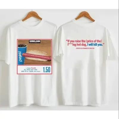 2 Sides Costco Hot Dog T-Shirt, 1.50 Costco Hotdog and Soda Combo T-Shirt, Fast Food T-Shirt, Hotdog Lover Gift, Gift For Her, Gift For Him Classic