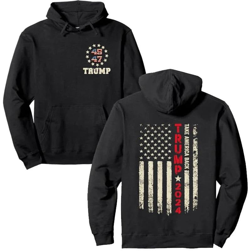 2 Sides Trump 2024 Take America Back Hoodie, Gift For Fan, Gift For Her, Gift For Him