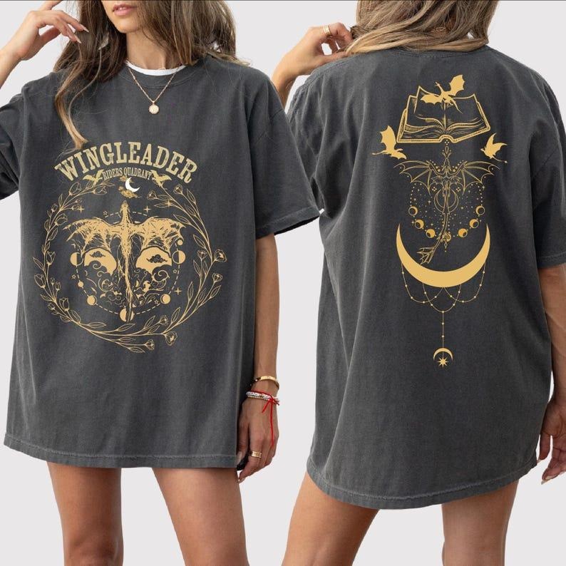 2 Slide Design, Fourth Wing Riders Quadrant Shirt, Basgiath War College T-Shirt, Dragon Rider TShirt, Rebecca Yarros, Bookish Gift BP Womenswear