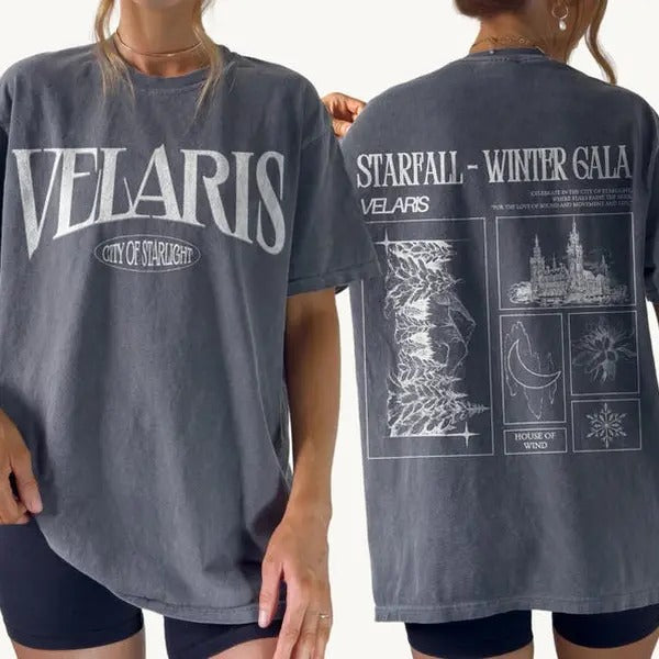 2 Slide Design, Velaris ACOTAR Shirt City of Starlight Starfall Shirt House of Wind Rhysand Shirt Night Court Maasverse SJM LICENSED Court of Dreams Acomaf