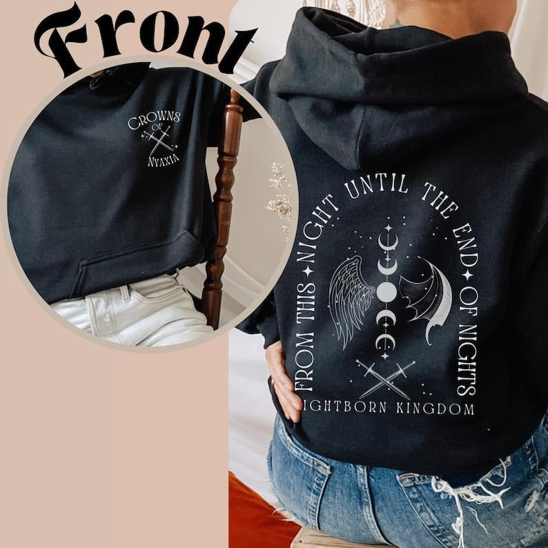 2 Slide, The Serpent and The Wings of Night Hoodie, Crowns of Nyaxia sweatshirt Carissa Broadbent Officially Licensed merch bookish sweater romantasy