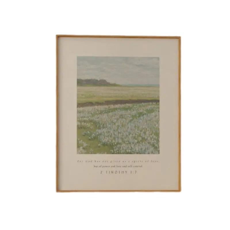 2 Timothy 1:7 Floral Landscape Poster, Christian Home Decor, Christian Faith, Gifts For Christian Friends Wall Decor, Poster Prints No Frame, Wall Art Home Decor, Big Wall Art, Gifts For Birthday Christmas