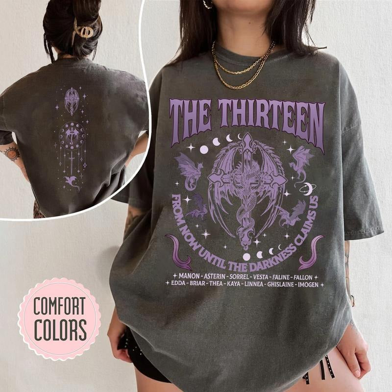 2 slide design, The Thirteen Throne Of Glass Shirt - 'From Now Until The Darkness Claims Us' Tee, SJM Merch, We Are The Thirteen T-shirt