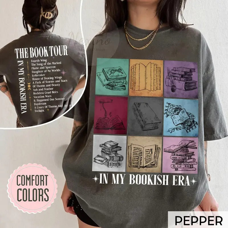 2 slides, In My Bookish Era Unisex, In My Bookish Era Shirt, The Book Tour TShirt, Book Lover Gift Clothing, Back To School Clothing, Bookish Gifts
