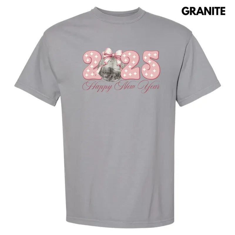 2025 Blush Disco New Year Comfort Colors T-Shirt 'NLB'