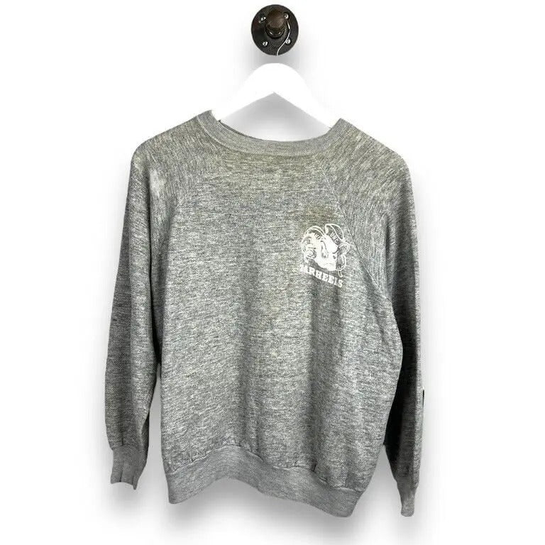 Vintage 70s/80s UNC Tarheels NCAA Graphic Sweatshirt Size XL Gray