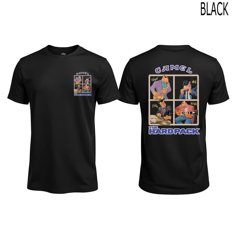 90S Camel The HardPack Doublue Sided T-shirt, Men's Short-Sleeve T-shirts, Graphic tee Classic Cotton ,men & Women shirt