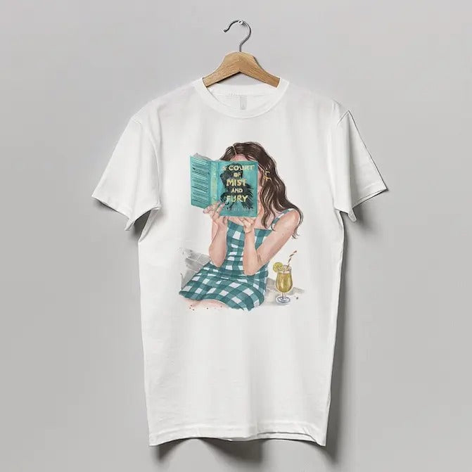 A Court of Mist and Fury book t-shirt |bookish t-shirt | printed from unique hand painted watercolor artwork by Olga Cree