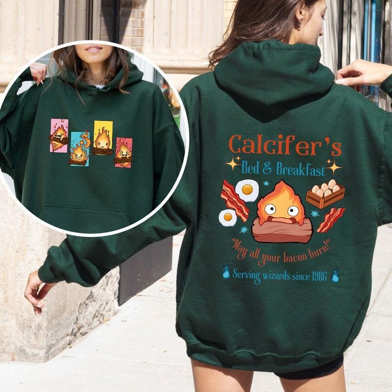 A Heart's A Heavy Burden 2 Sided Hoodie Ver 2, Sweatshirt, Tshirt, Howls Moving Castle Shirt, Studio Ghibli, Animestyle{n002}2