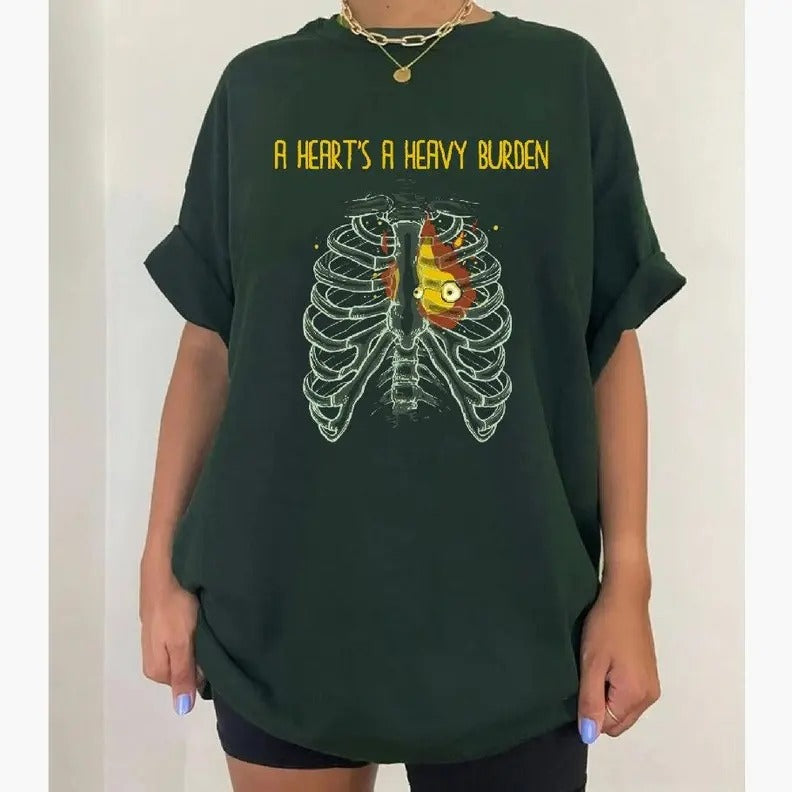 A Heart's A Heavy Burden T-shirt | Sophie Hatter Quote | Miyazaki Shirt | Anime Shirt | Howls Castle Shirt