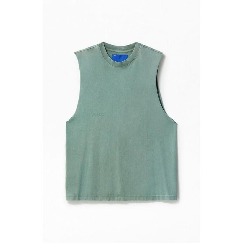 A.R.C. Men's Seafoam Vintage Wash Cut Off Muscle T-Shirt
