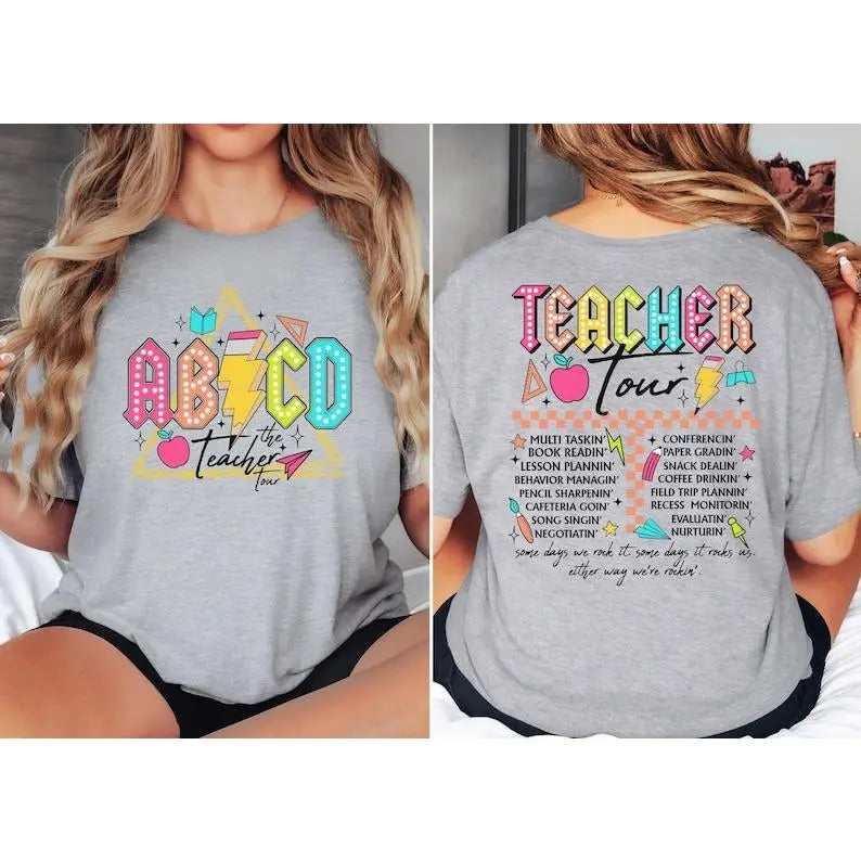 ABCD Teacher Tour Shirt, Back To School Tshirt, Funny Teacher Shirt, End of Year Shirt, Kindergarten Teacher T-shirt, Elementary School  T-shirt, sweater and Hoodie