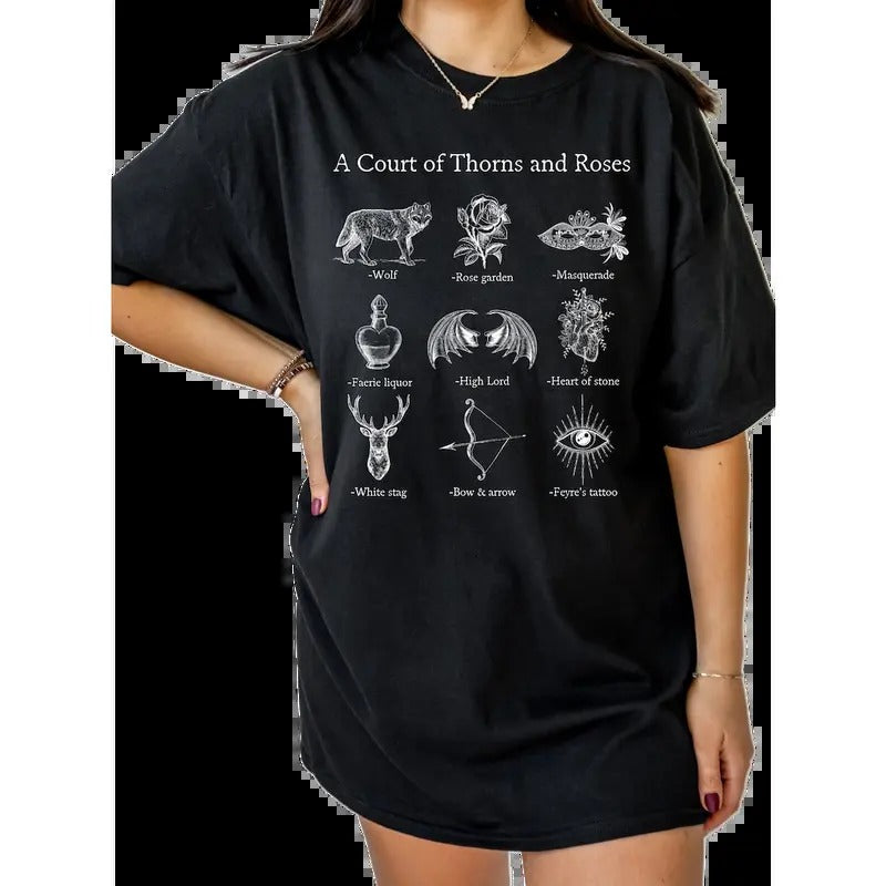 ACOTAR ACOMAF Shirt, SJM Merch Book, dark romance shirts, throne of glass book merch, Feyre Rhysand