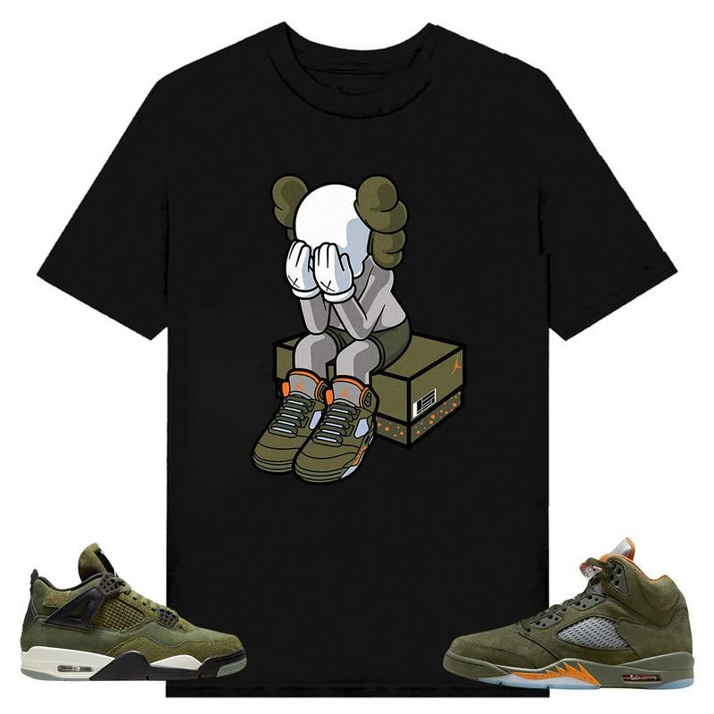 AJ5 Toy, Shirt to match A J 4 Retro SE Craft Medium Olive, A J 5 olive, Shirt to matching Sneaker