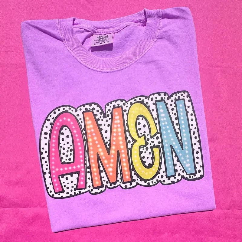 AMEN Neon Spotted Comfort Colors T-Shirt