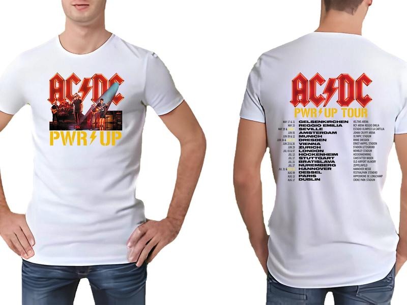 Acddc Band Rock Music Band Tour 2024 Tshirt, Concert Music Shirt, Gift For Fans, R0ck And R0ll Shirt, Unisex T-Shirt, Gifts For Men Women, Short Sleeve Tee Shirt, Gifts For Birthday Fathers Day Christmas