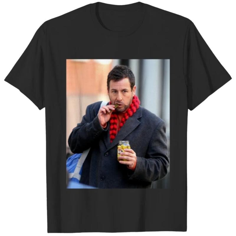 Adam Sandler and his Pickles Graphic T-Shirt, Adam Sandler Funny Tshirt, adam sandler tee, Adam Sandler T shirt Womenswear Tops Underwear Lady Streetwear Summer Comfort Casual