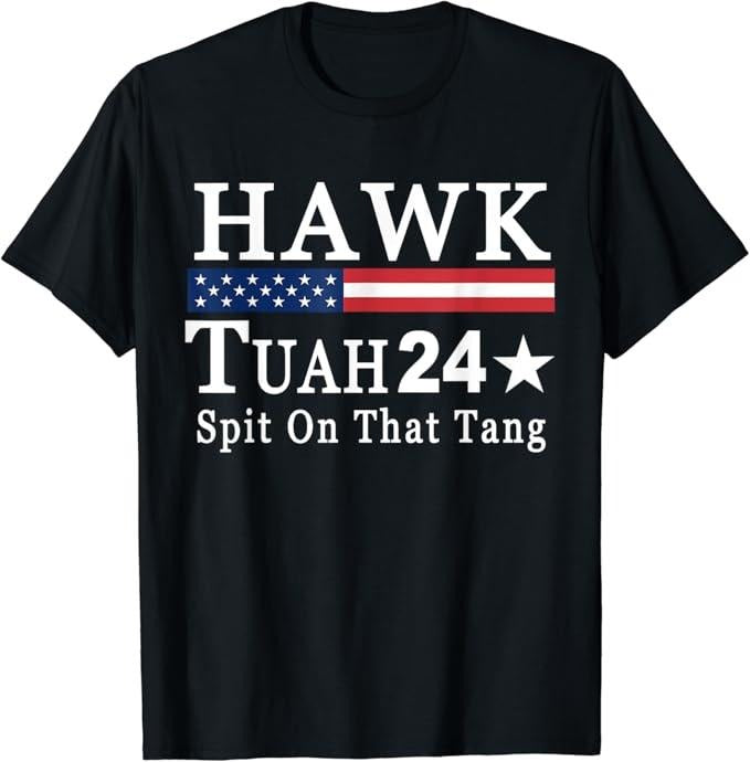 Adult Humor Shirts, Hawk Tuah 24 Spit On That Thang Quote Girls T-Shirt Top Casual Unisex Comfort Cotton