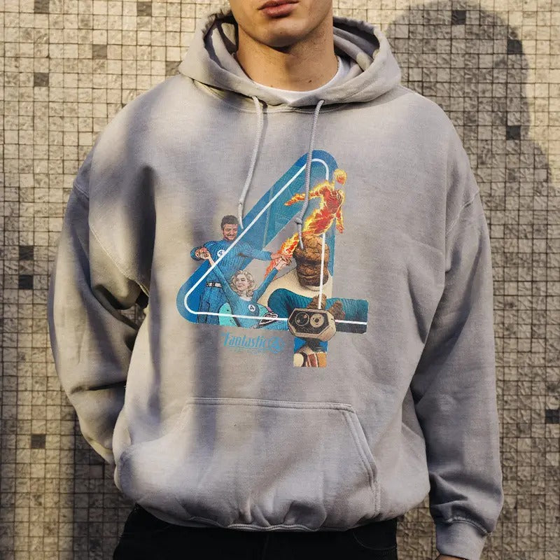 Aesthetic Vintage The Fantastic Four First Steps Superhero Movie Streetwear Classic Graphic Unisex Short Sleeve T-Shirt