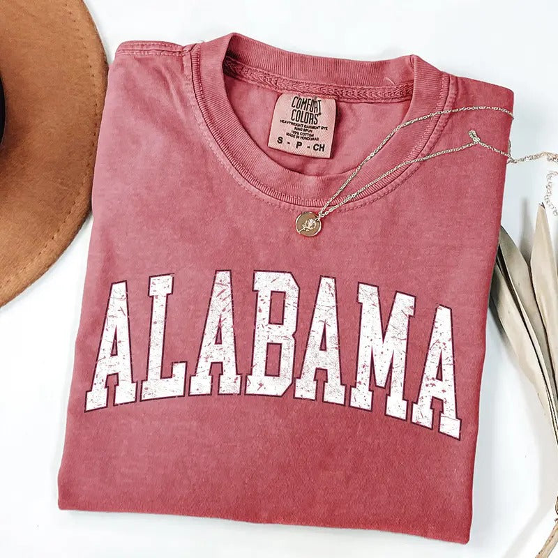 Alabama, Football, Sports, Game Day, Big Game, Touchdown, Tailgate Party, University, College, State, Tshirt, Women's Comfort Colors Tshirt, Graphic Tee