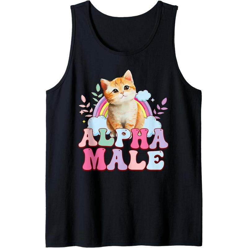 Alpha-Male Cat Kitten Funny For Men Women Tank Top